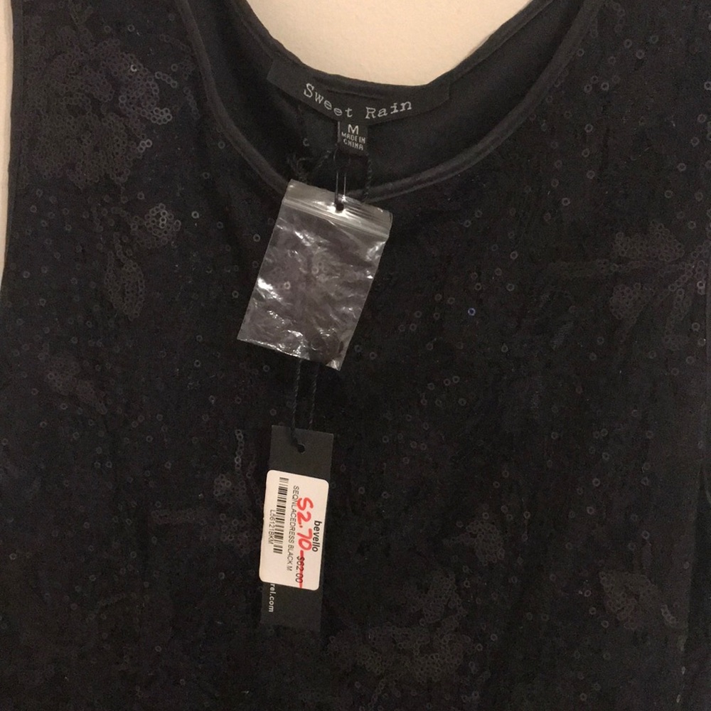 NWT Sweet Rain Sequin Lace Cutout dress - Picture 2 of 3